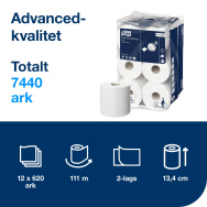 Toalettpapir Mini 2-Lag Smartone Tork