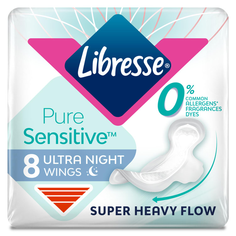 Libresse Goodnight Pure Sensitive 8stk