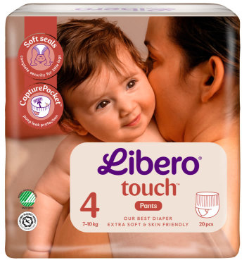 Libero Touch Pant Str.4 20stk