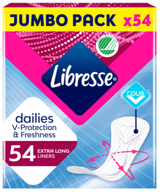 Libresse Truseinnlegg Extra Long Jumbo Pk 54stk