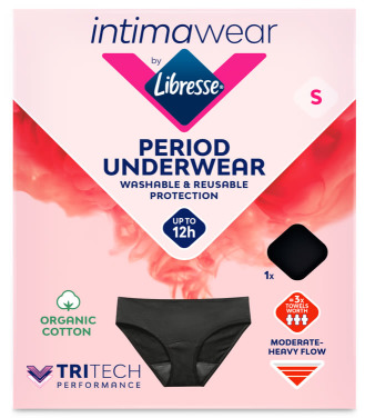 Libresse Menstruse Hipster Svart S 1stk