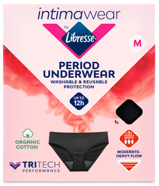 Libresse Menstruse Hipster Svart M 1stk