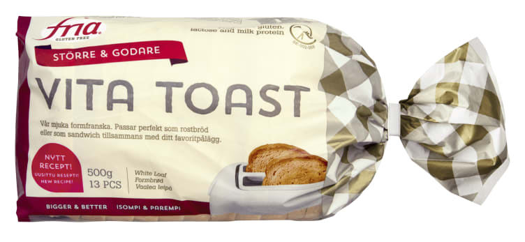Loff Vita Toast Skåret glutenfri 500g Fria
