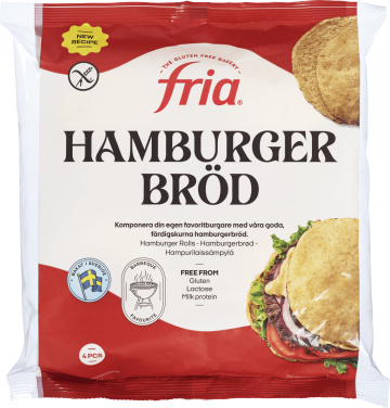 Hamburgerbrød glutenfri 280g Fria