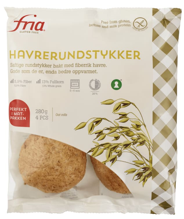 Havrerundstykker Gl.Fri 280g Fria