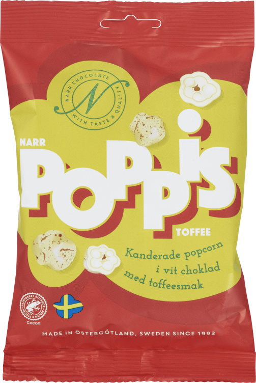 Product Image for Poppis Popcorn Hvit Sjokolade&Toffee 90g Narr