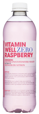 Vitamin Well Zero Raspberry 0,5l flaske