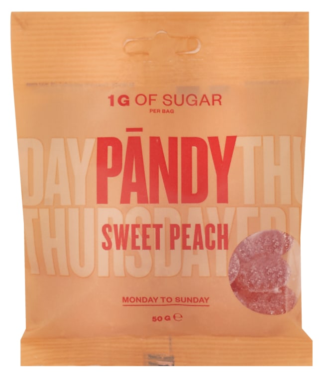 Sweet Peach u/Sukker 50g Pändy