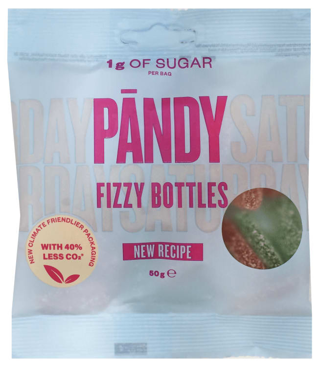 Fizzy Bottles u/Sukker 50g Pändy