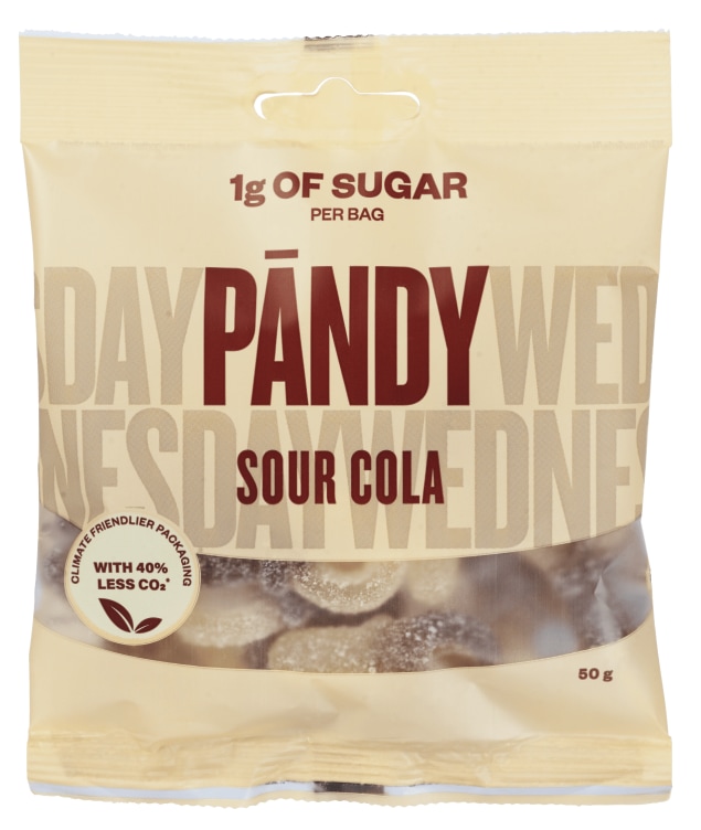 Product Image for Candy Sour Cola u/Sukker 50g Pandy
