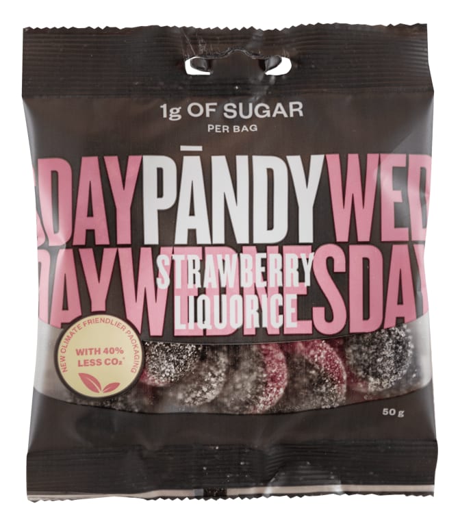 Product Image for Candy Strawberry &Liquorice u/Sukker 50g Pandy