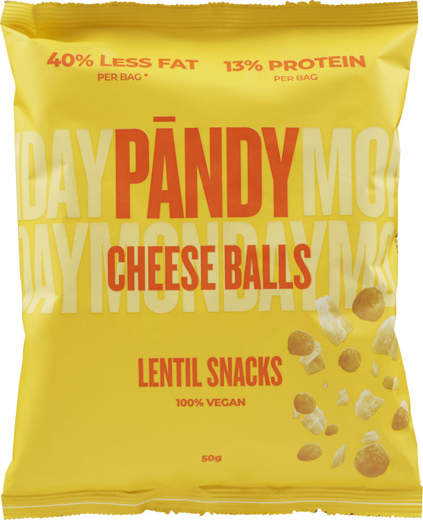 Linsesnacks Cheese Balls 50g Pändy