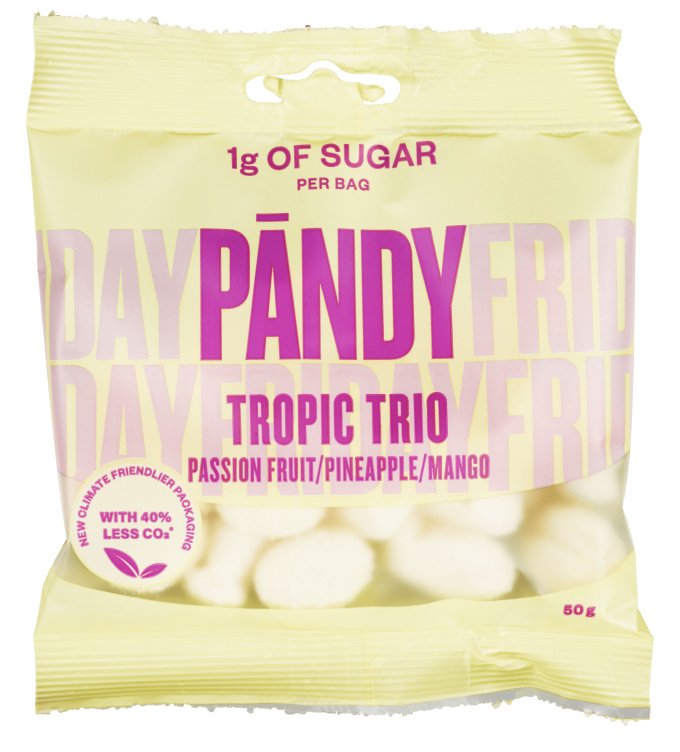 Candy Tropic Trio u/Sukker 50g Pandy