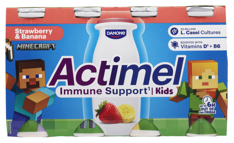 Drikkeyoghurt Jordbær&Banan 8x100g Actimel