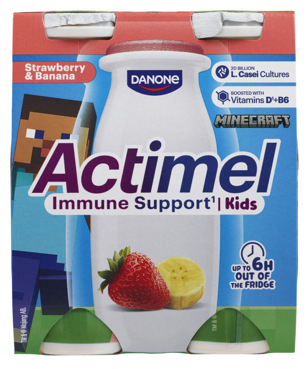 Drikkeyoghurt Jordbær&Banan 4x100ml Actimel