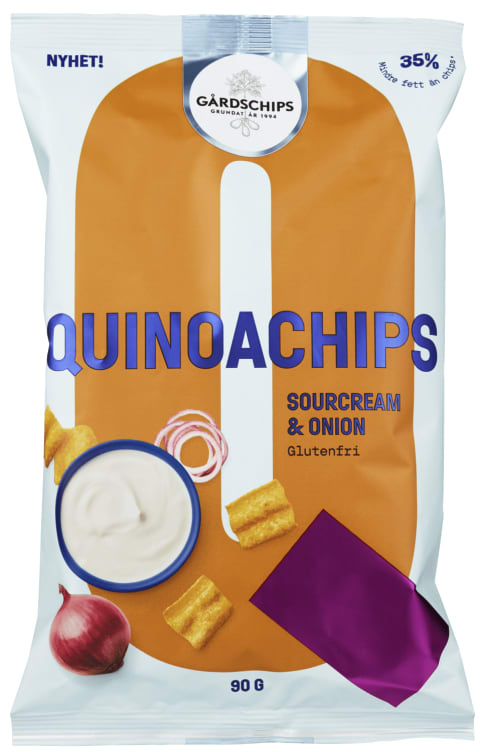 Quinoachips Sour Cream&Onion 90g Gårdschips