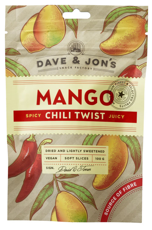 Product Image for Dave&Jon's Mango Chili Twist Tørket 100g