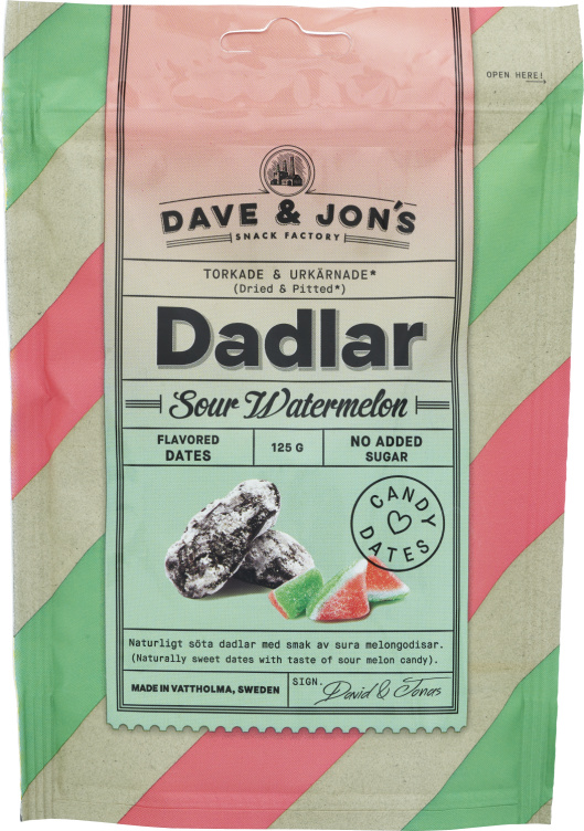 Dave&Jon's Dadler Sur Vannmelon 125g