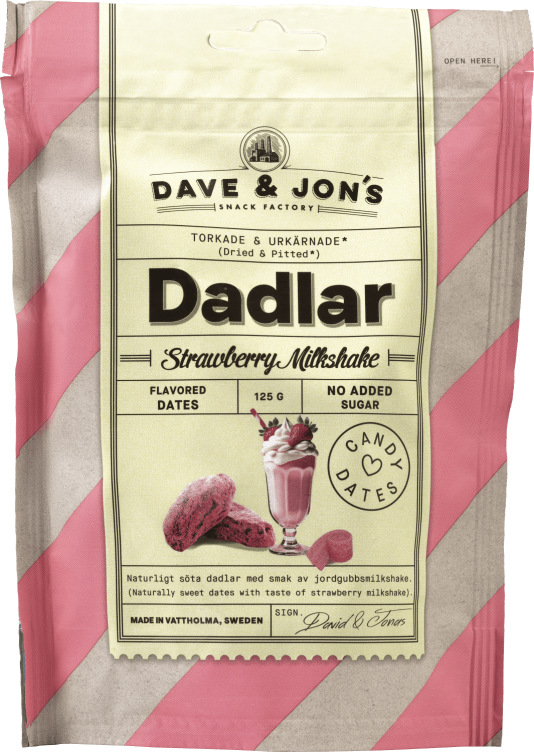 Product Image for Dave&Jon's Dadler Strawberry Milkshake 125g