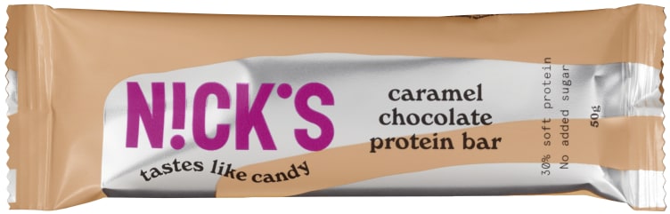 Product Image for Nicks Protein Bar Caramel Chocolate 50g