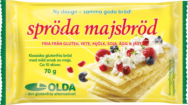 Sprøde Maisbrød 70g Oldas