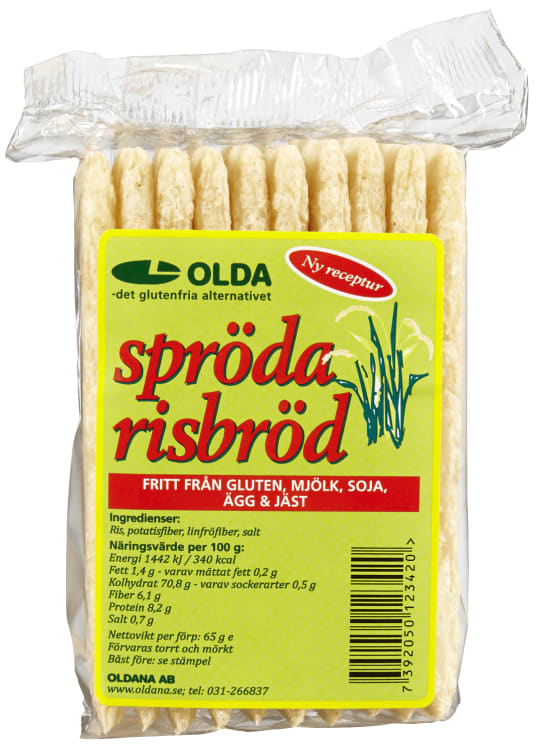 Sprøde Risbrød 70g Oldas