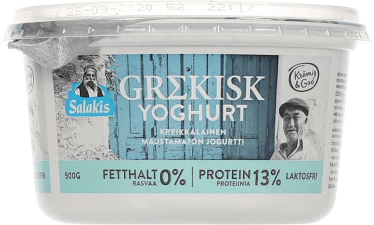 Yoghurt Grekisk 0% 500g Salakis
