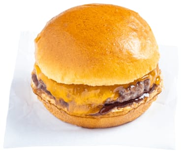 Angusburger Ca180g m/Brød og Ost pr stykk
