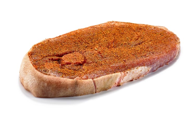 Flintstek Av Svin Krydret pr Kg