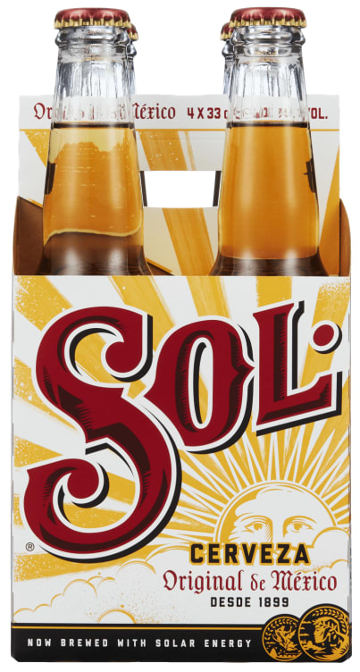 Sol 0,33lx4 flaske