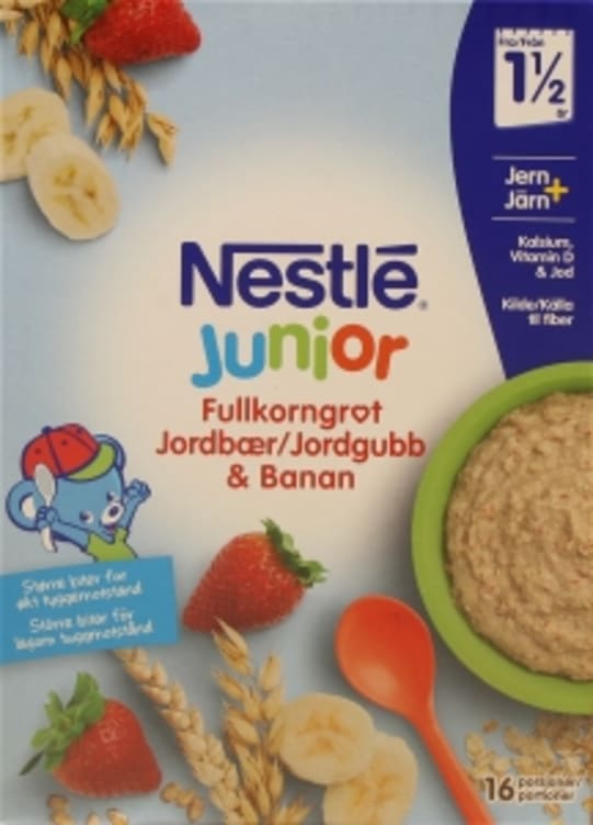 Fullkorngrøt Jordb&Banan 18mnd 480g Nestle