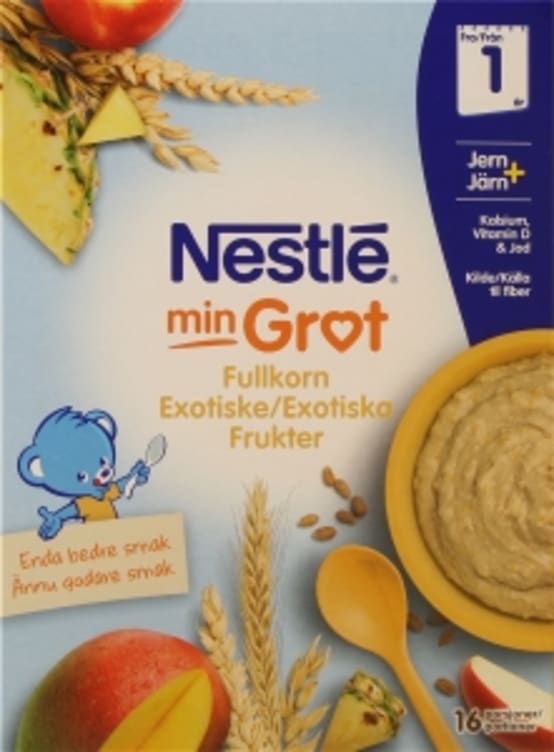 Bilde av Min Fullkorngrøt Eksotiske Frukt 1år 480g Nestle