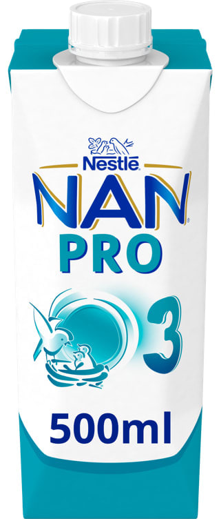 Nan Pro 3 fra 12mnd Drikkeklar 500ml Nestle