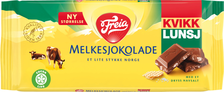 Melkesjokolade Kvikk Lunsj 100g Freia