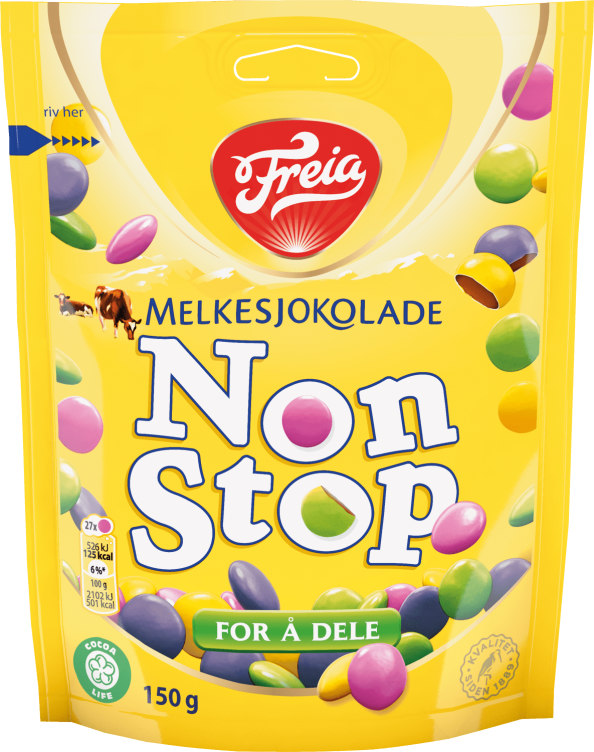 Product Image for Non Stop Melkesjokolade 150g Freia