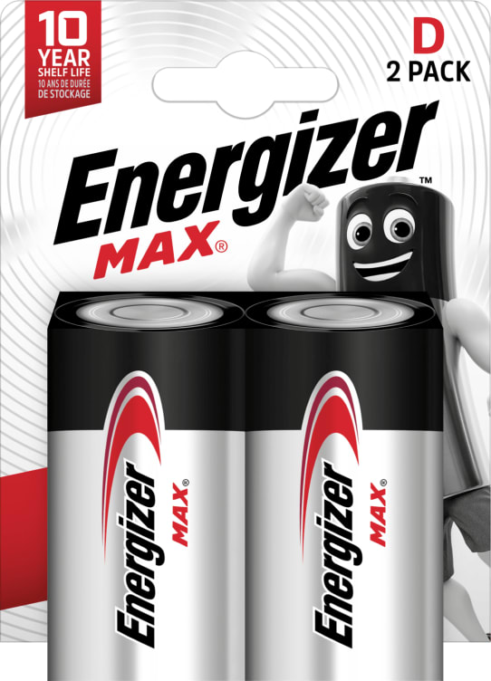 Batterier D2 Max 2stk Energizer