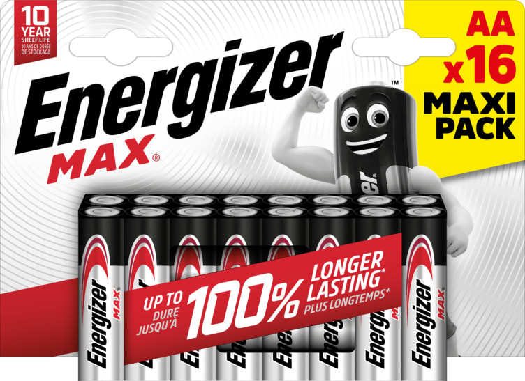 Batteri Max Alk Aa 16stk Energizer