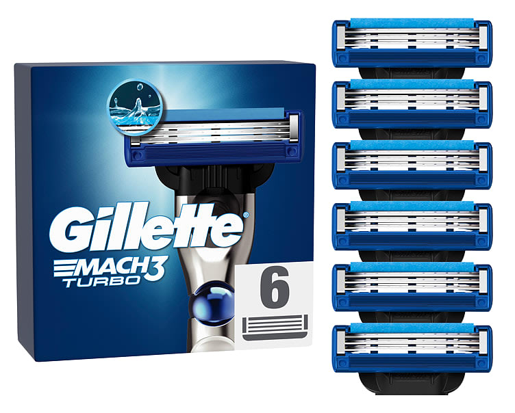 Gillette Barberblad Mach3 Turbo 6 blader