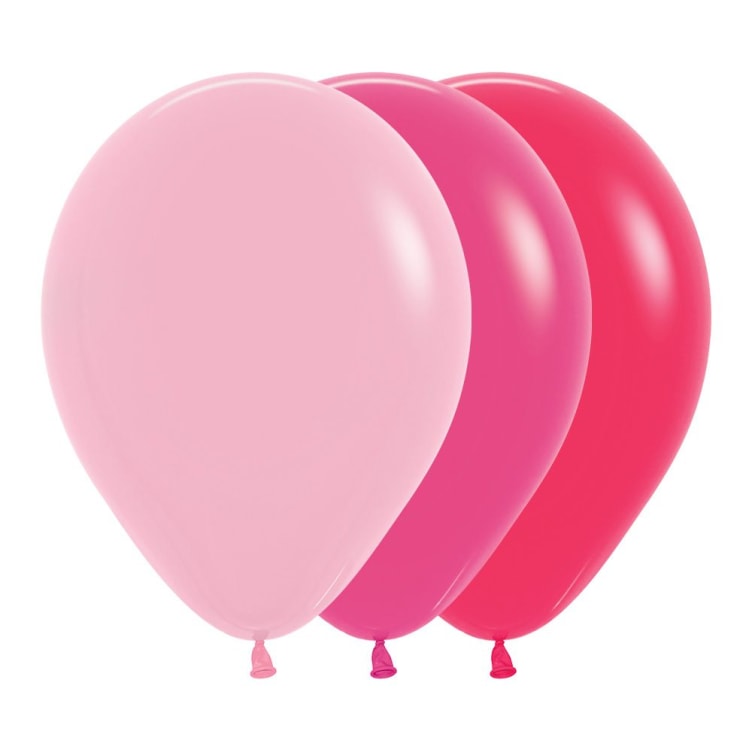 Ballonger Rosa Ass. Fashion 30cm 12pk Sempertex