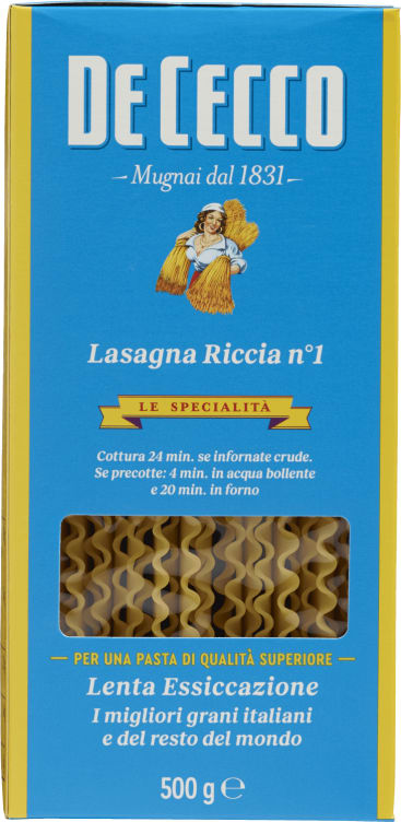 Lasagne Plater 500g De Cecco
