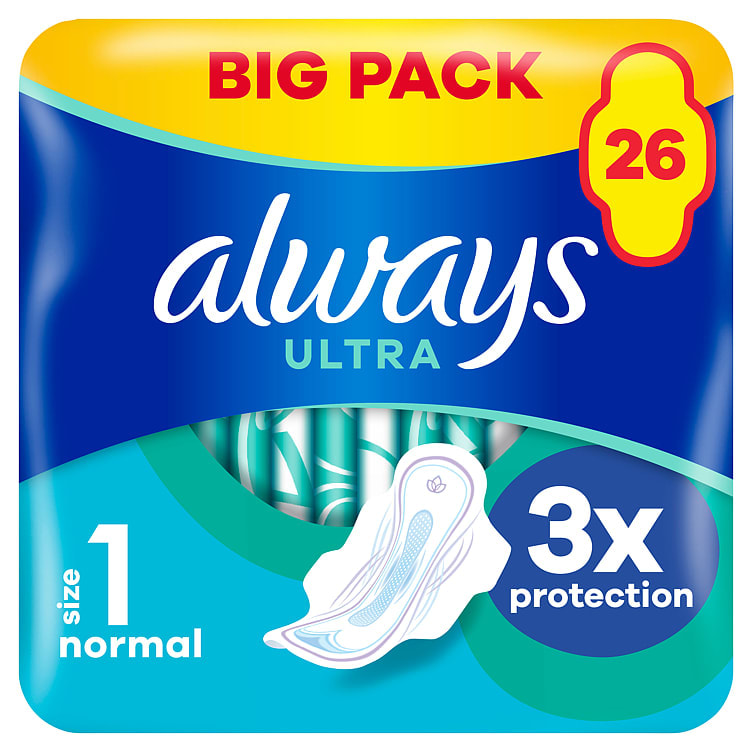 Always Ultra Nr 1 Normal+ 26stk Big Pack