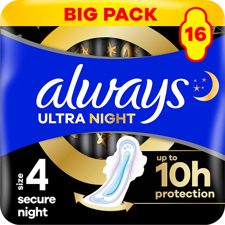 Always Bind Ultrasecure S4 Night 16stk