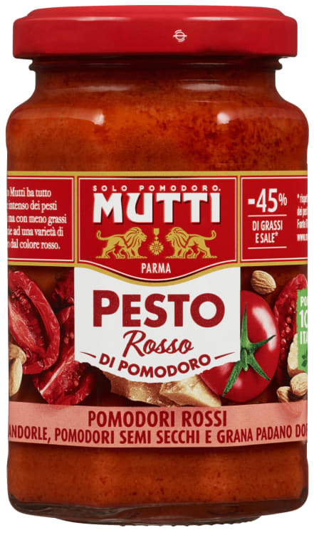 Pestosaus m/Røde Tomater 180g Mutti