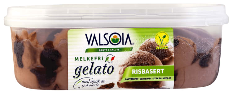 Gelato Ris-Is Sjokolade Melkefri 1l Valsoia
