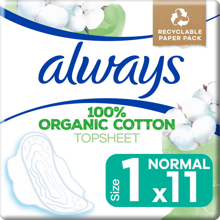 Always Cotton S1 Normal Wings Sp 11stk