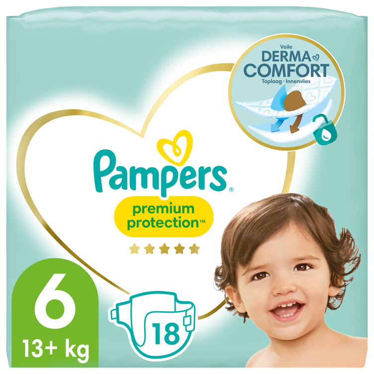 Bilde av Pampers Premium Protection S6 13-18kg 18stk