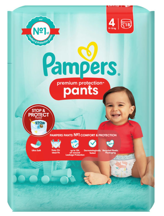 Bilde av Pampers Premium Pants S4 9-15kg 18stk