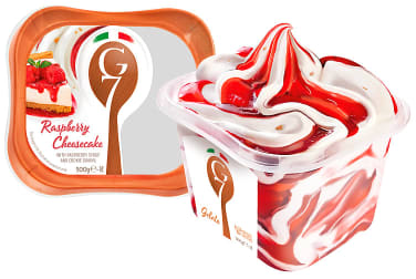 Raspberry Cheesecake Gelato 1l Ekte Italiensk Iskrem G7