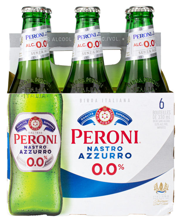 Peroni Nastro Azzurro 0,0% 0,33lx6 flaske