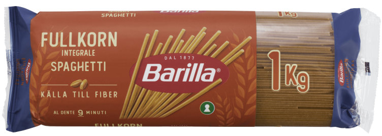 Spaghetti Fullkorn 1kg Barilla